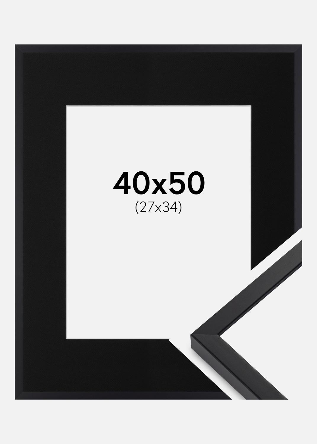 Product Image for Fotolijst E-Line Zwart 40x50 cm - Passe-partout Zwart 28x35 cm