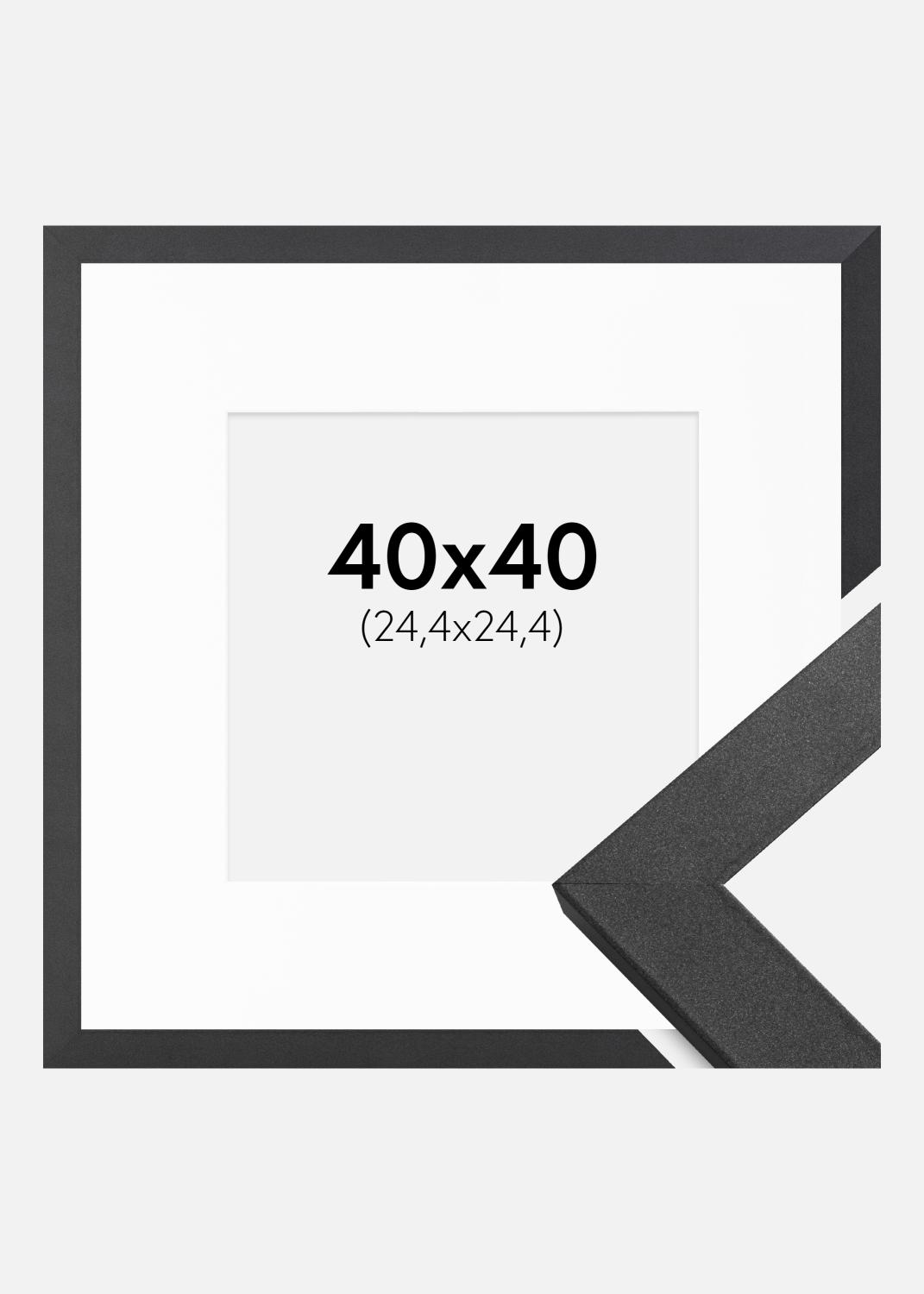 Product Image for Fotolijst Graphite Wood 40x40 cm - Passe-partout Wit 10x10 inches
