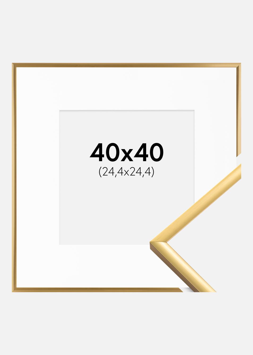 Product Image for Fotolijst New Lifestyle Shiny Gold 40x40 cm - Passe-partout Wit 10x10