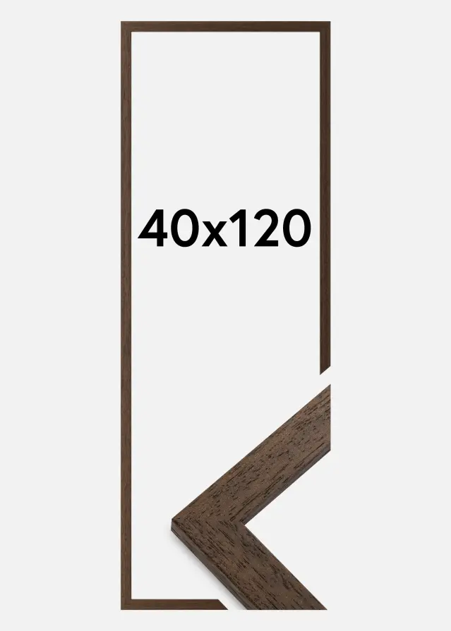 Galleri 1 Fotolijst Brown Wood Acrylglas 40x120 cm