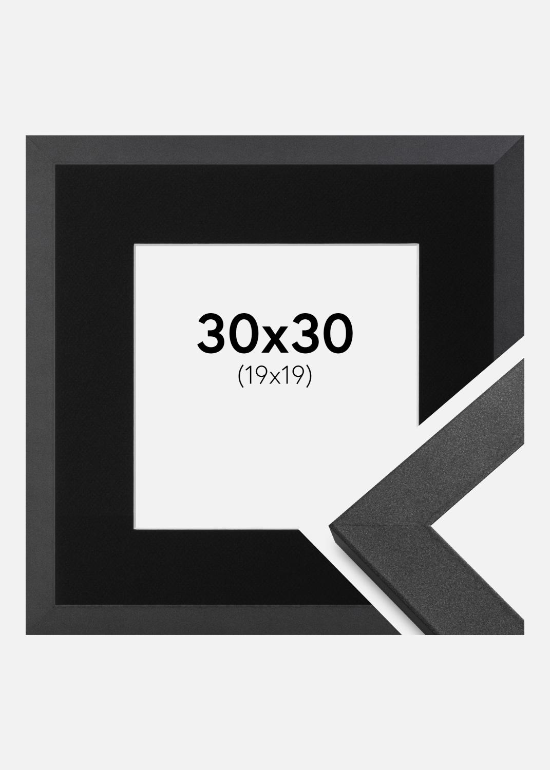 Product Image for Fotolijst Graphite Wood 30x30 cm - Passe-partout Zwart 20x20 cm