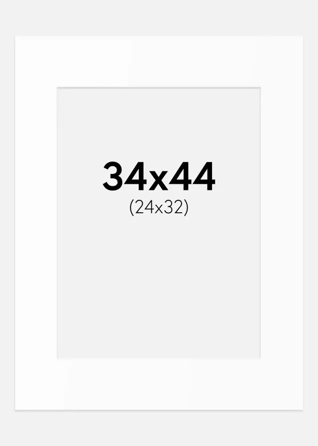 Artlink Passe-partout Wit Standaard (Witte kern) 34x44 cm (24x32)