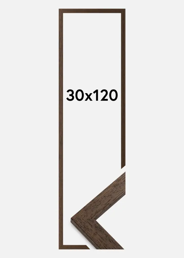 Galleri 1 Fotolijst Brown Wood Acrylglas 30x120 cm