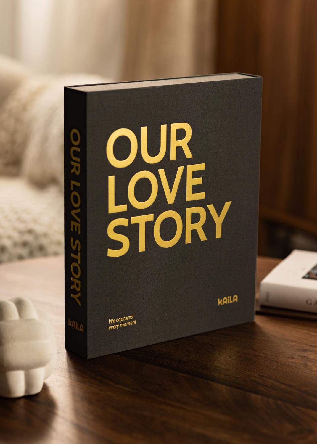 Product Image for KAILA OUR LOVE STORY Black - Coffee Table Photo Album (60 Zwarte zijden)