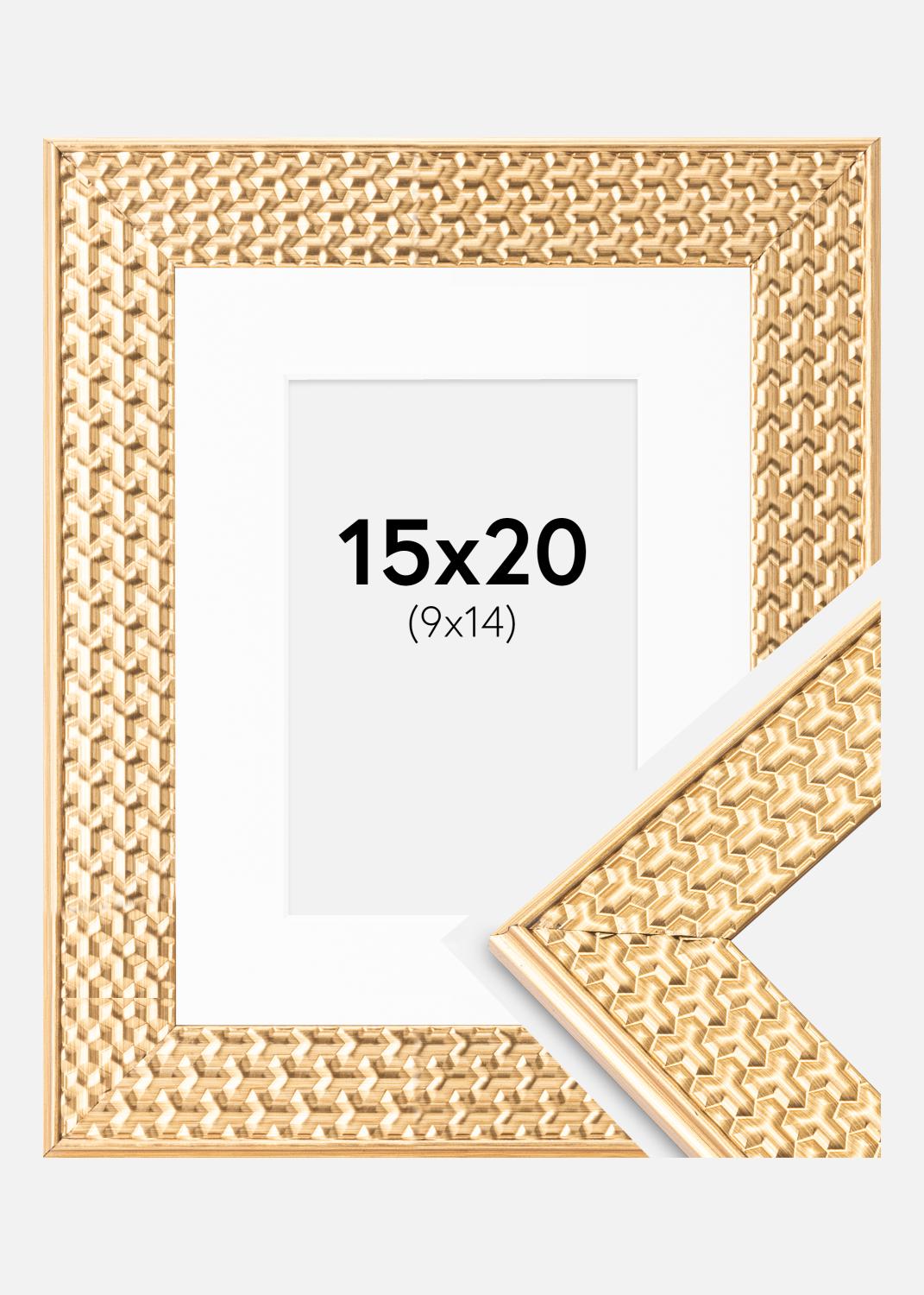 Product Image for Fotolijst Grace Goud 15x20 cm - Passe-partout Wit 10x15 cm
