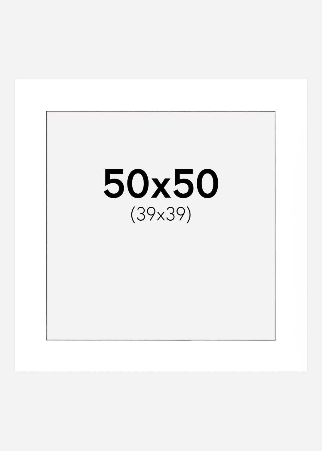 Product Image for Passe-partout Wit (Zwarte kern) 50x50 cm (39x39 cm)