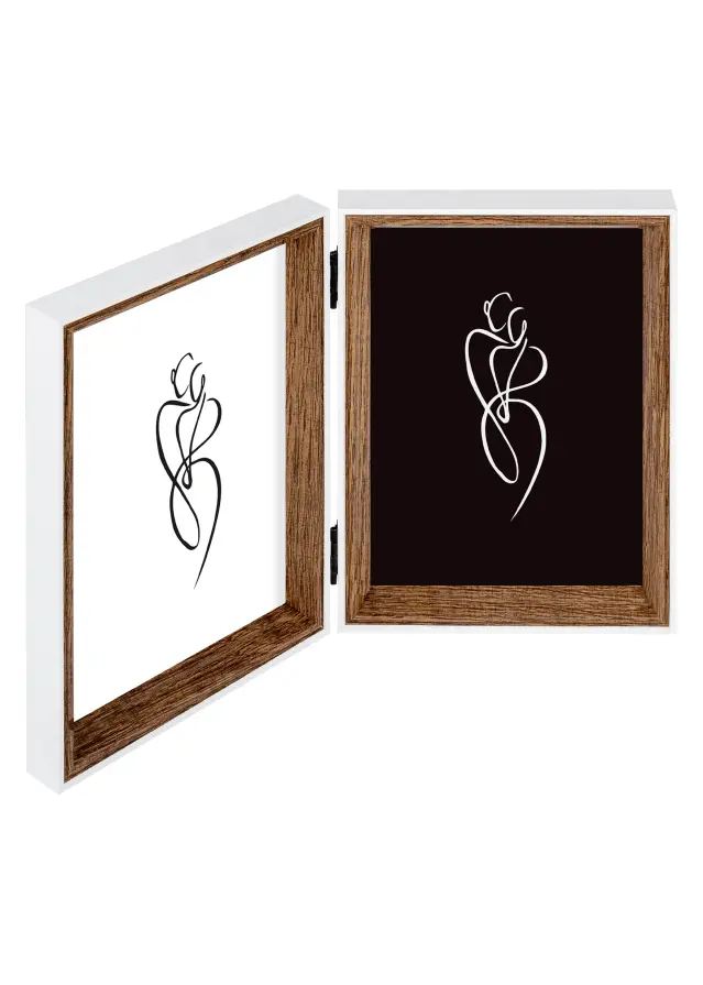 Walther Silhouette Vouwlijst Noten 10x15 cm - 2 foto's