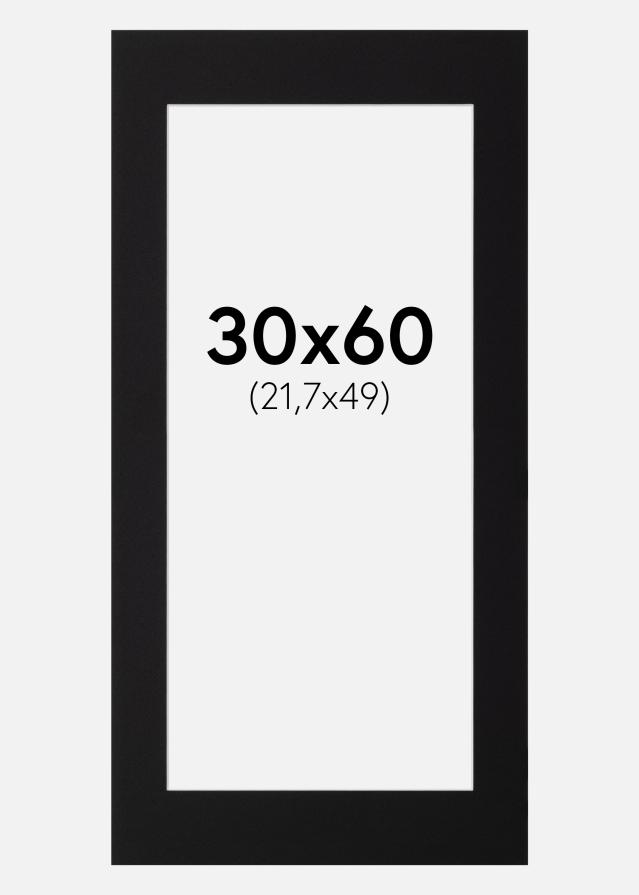 Artlink Passe-partout Zwart Standaard (Witte Kern) 30x60 cm (21,7x49)