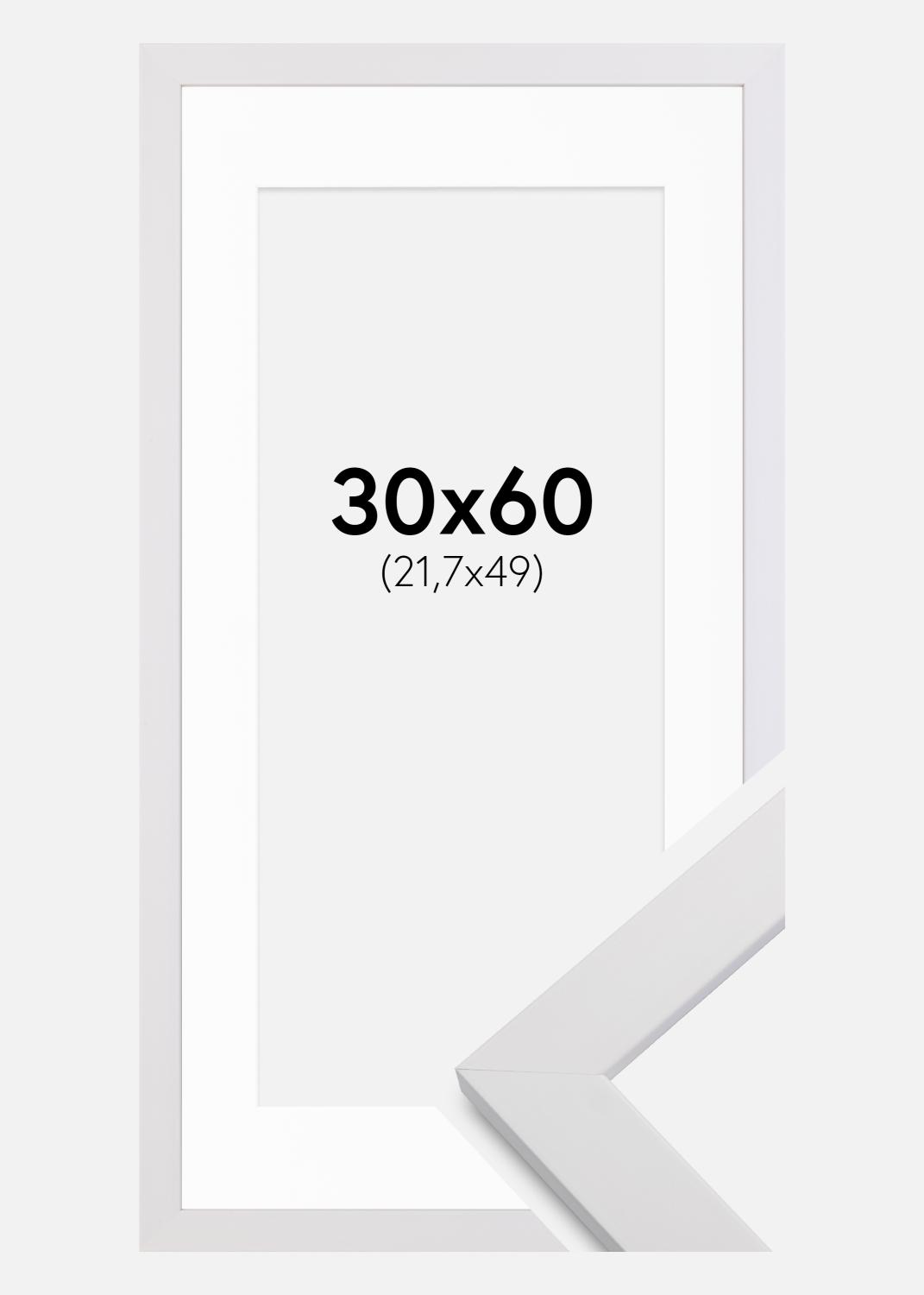Product Image for Fotolijst White Wood 30x60 cm - Passe-partout Wit 22,7x50 cm