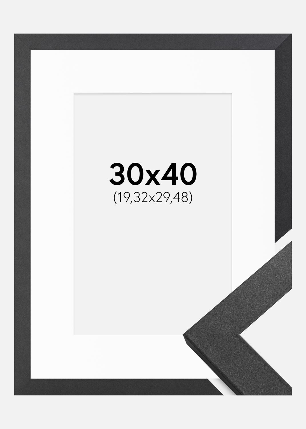 Product Image for Fotolijst Graphite Wood 30x40 cm - Passe-partout Wit 8x12 inches