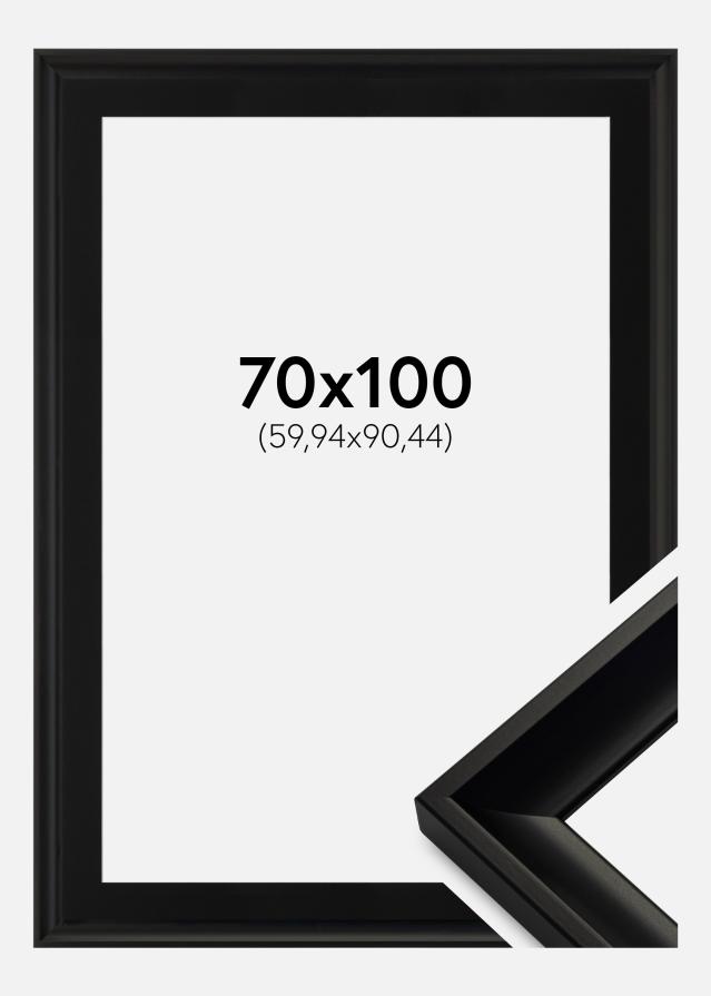 Ram med passepartou Fotolijst Öjaren Zwart 70x100 cm - Passe-partout Zwart 24x36 inches