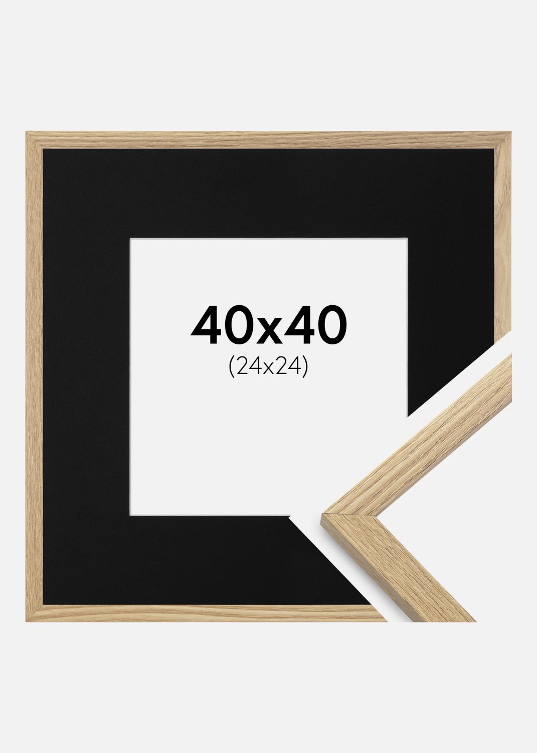 Product Image for Fotolijst Trendy Eiken 40x40 cm - Passe-partout Zwart 25x25 cm