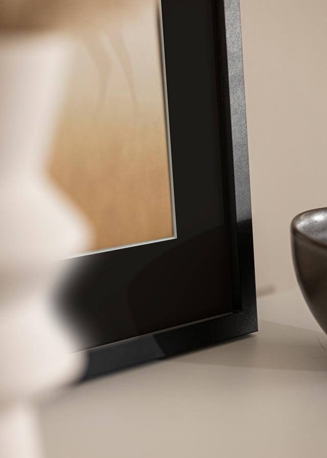 Ram med passepartou Fotolijst Trendy Zwart 45x60 cm - Passe-partout Zwart 30x45 cm