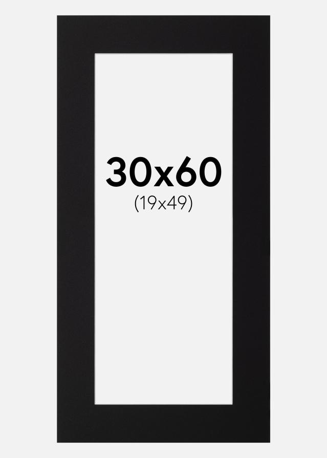 Artlink Passe-partout Zwart Standaard (Witte Kern) 30x60 cm (19x49)