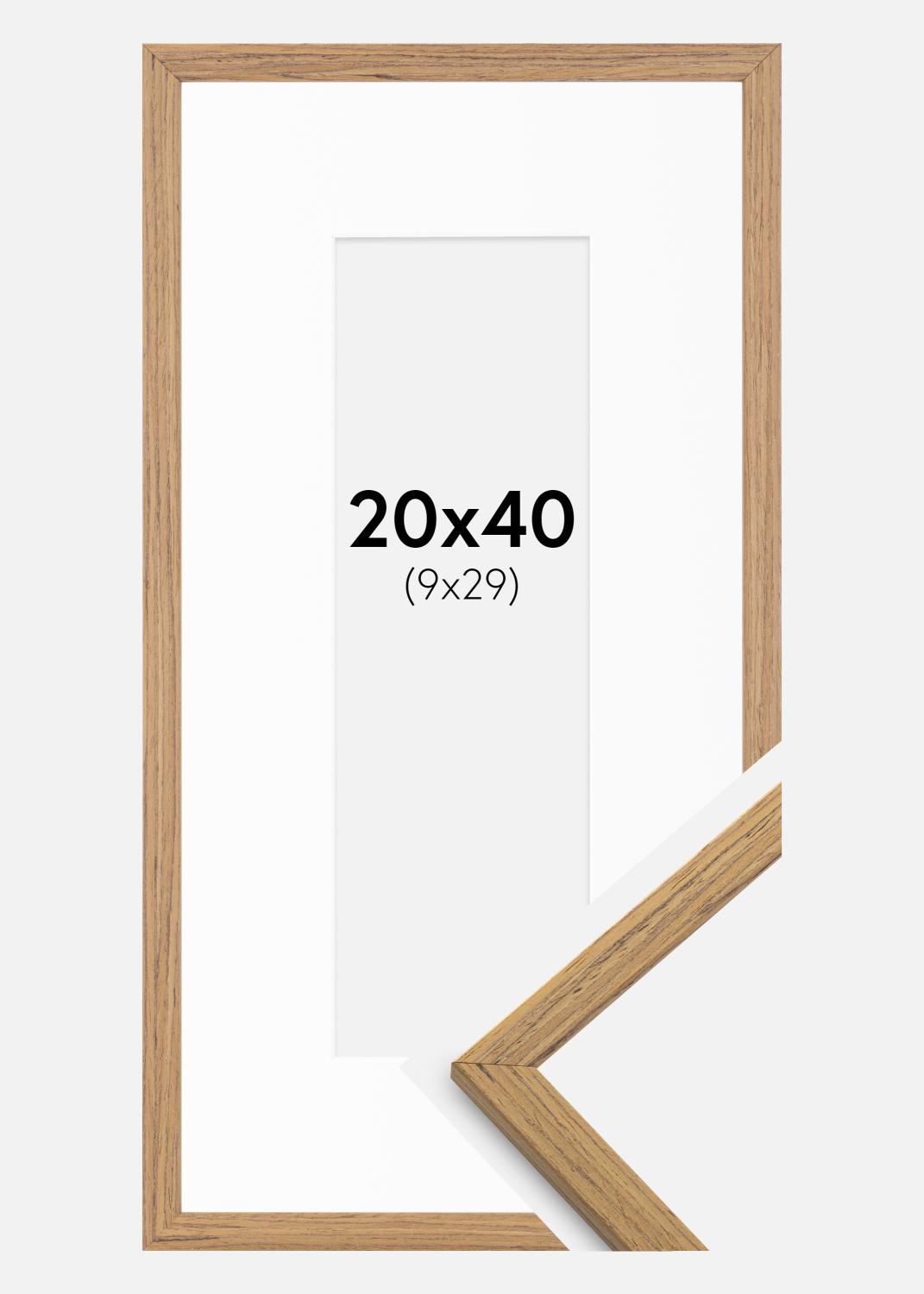 Product Image for Fotolijst Edsbyn Teak 20x40 cm - Passe-partout Wit 10x30 cm