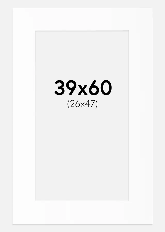 Artlink Passe-partout Wit Standaard (Witte kern) 39x60 cm (26x47)