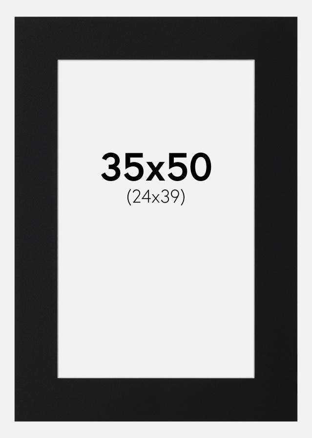 Artlink Passe-partout Zwart Standaard (Witte kern) 35x50 cm (24x39)