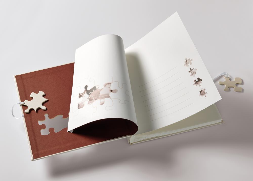 Walther Puzzle Wedding Album - 28x30,5 cm (60 Witte zijden / 30 bladen)