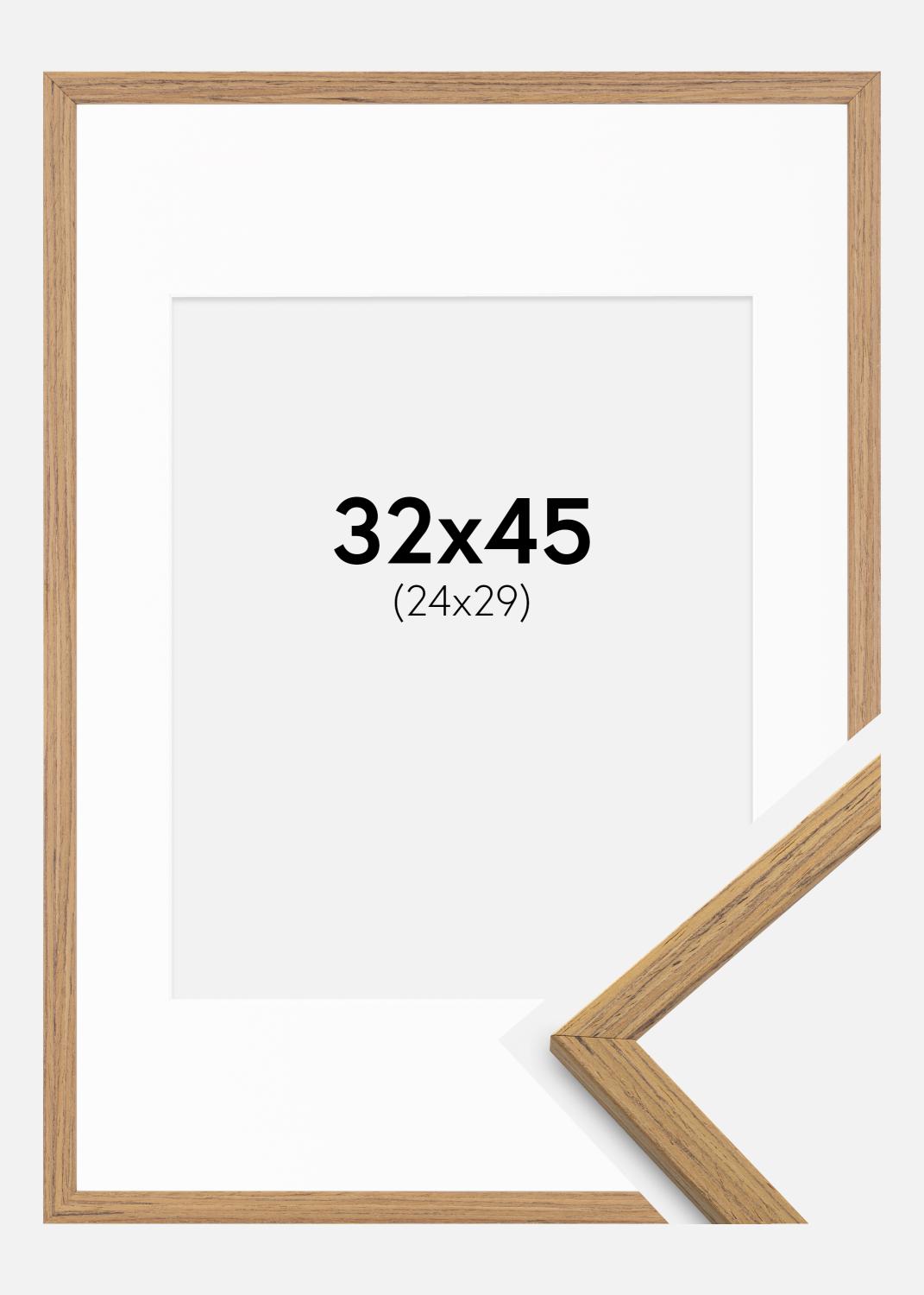 Product Image for Fotolijst Edsbyn Teak 32x45 cm - Passe-partout Wit 25x30 cm