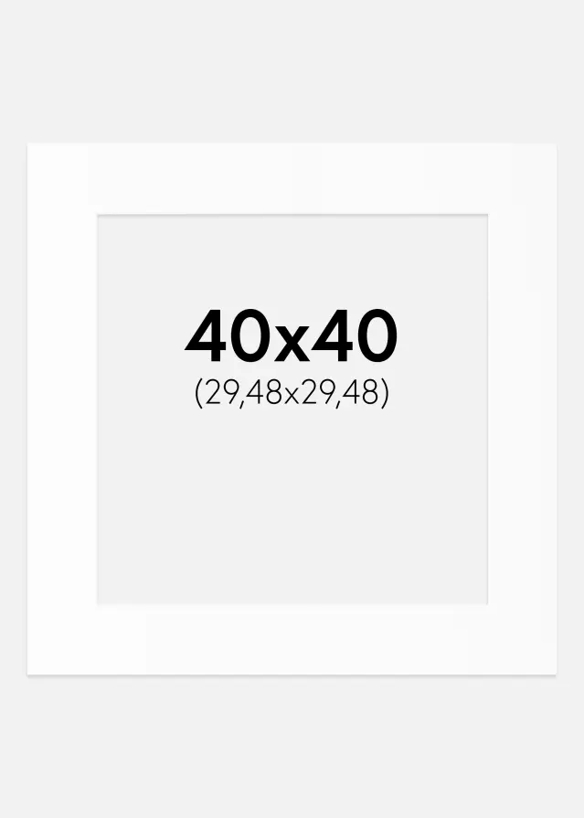 Artlink Passe-partout Wit Standaard (Witte kern) 40x40 cm (29,48x29,48)