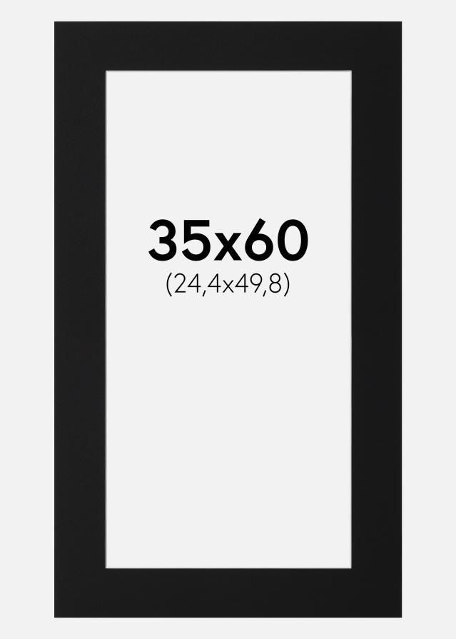 Artlink Passe-partout Zwart Standaard (Witte kern) 35x60 cm (24,4x49,8)