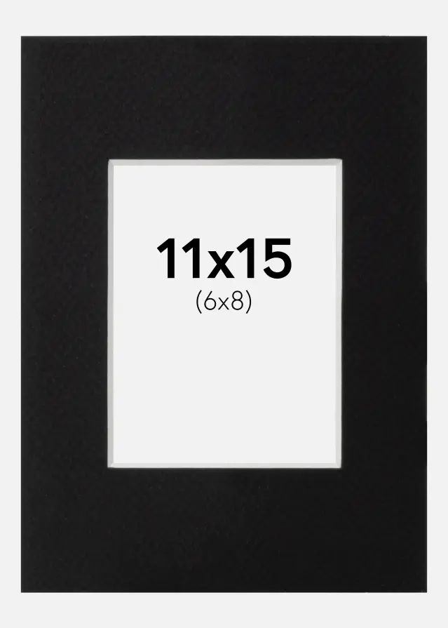 Artlink Passe-partout Zwart Standaard (Witte Kern) 11x15 cm (6x8)