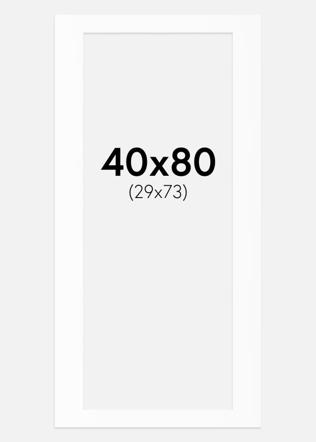 Artlink Passe-partout Wit Standaard (Witte kern) 40x80 cm (29x73)