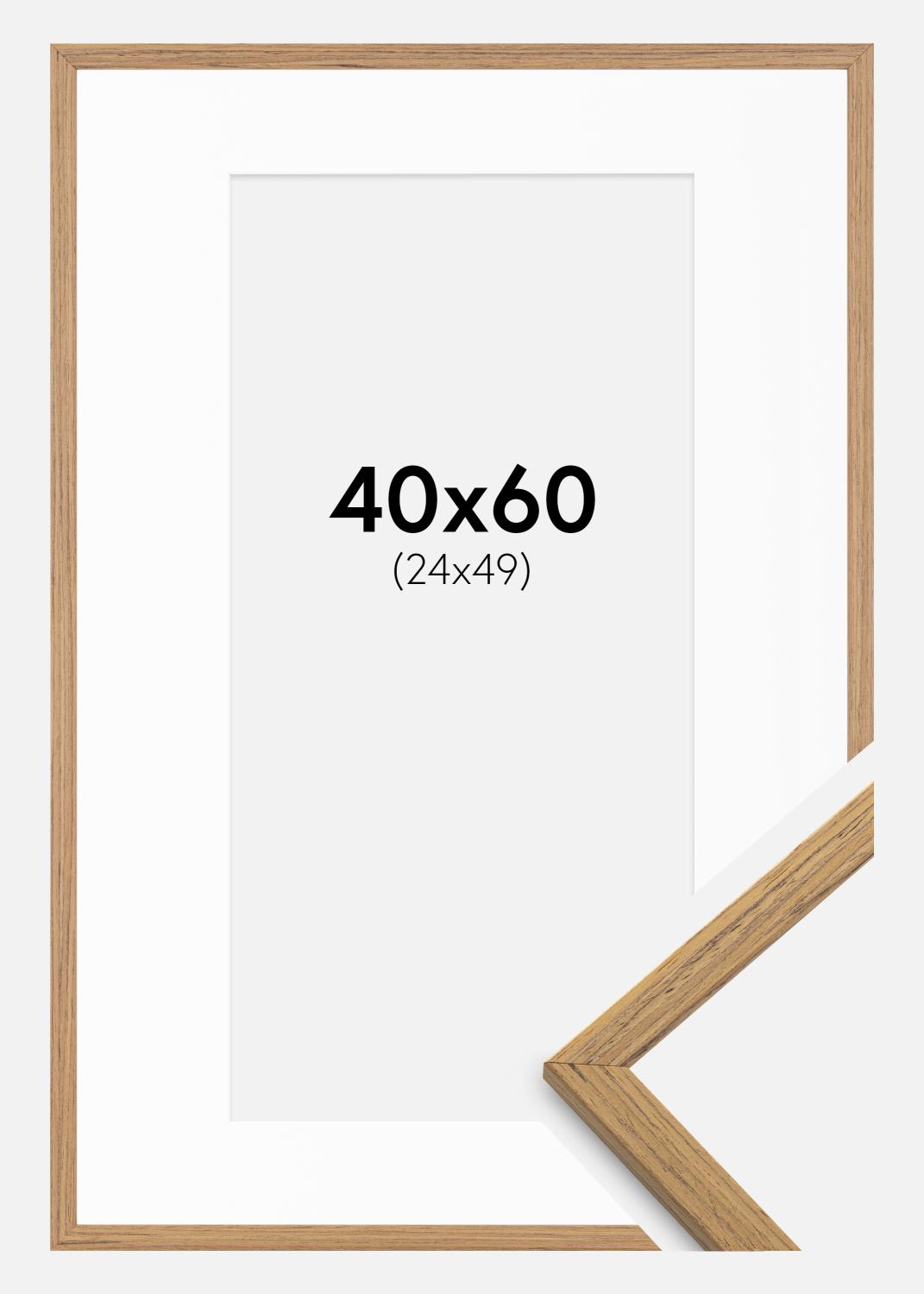 Product Image for Fotolijst Edsbyn Teak 40x60 cm - Passe-partout Wit 25x50 cm