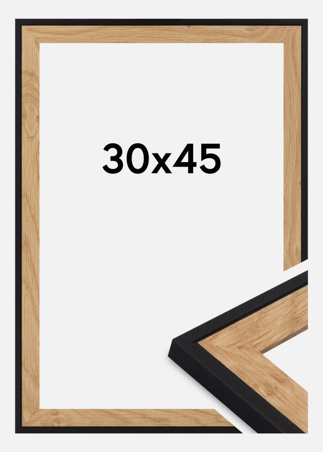 Jämtlands Ramfabrik Fotolijst Linea Acrylglas Oak / Black 30x45 cm