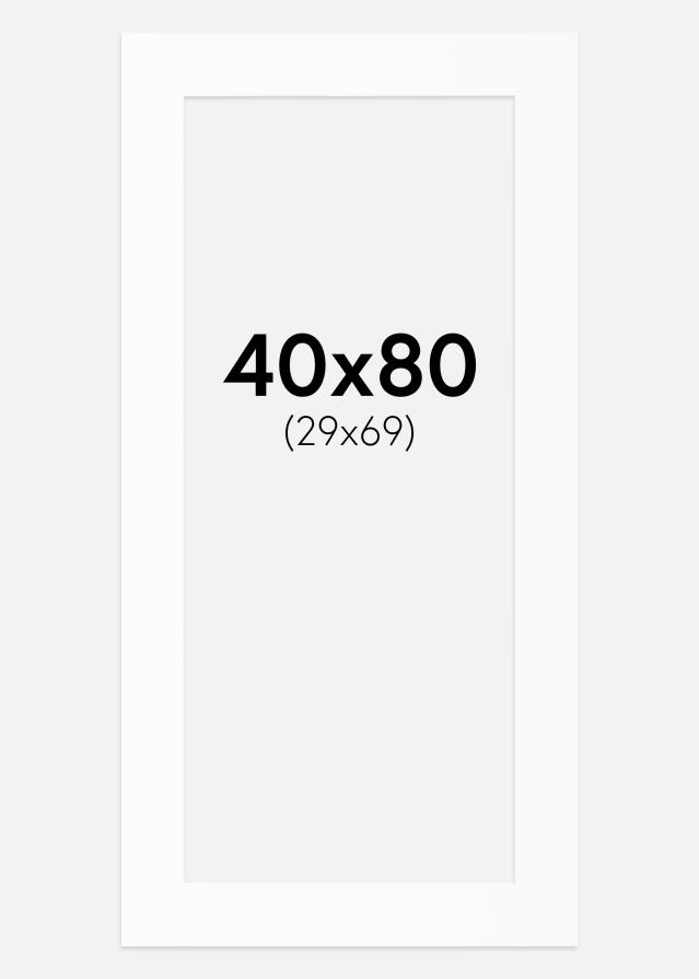 Artlink Passe-partout Wit Standaard (Witte kern) 40x80 cm (29x69)
