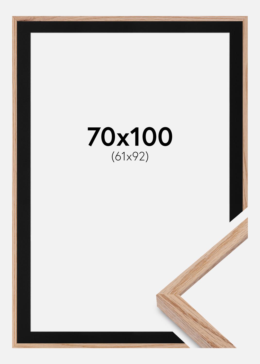 Product Image for Fotolijst E-Line Wide Eiken 70x100 cm - Passe-partout Zwart 62x93 cm
