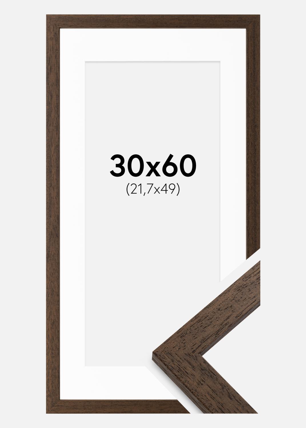 Product Image for Fotolijst Brown Wood 30x60 cm - Passe-partout Wit 22,7x50 cm