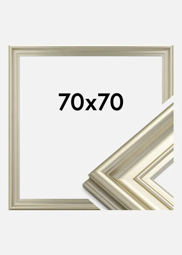 Ramverkstad Fotolijst Mora Premium Zilver 70x70 cm