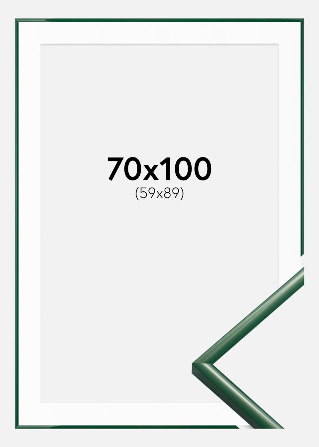 Ram med passepartou Fotolijst New Lifestyle Moss Green 70x100 cm - Passe-partout Wit 60x90 cm