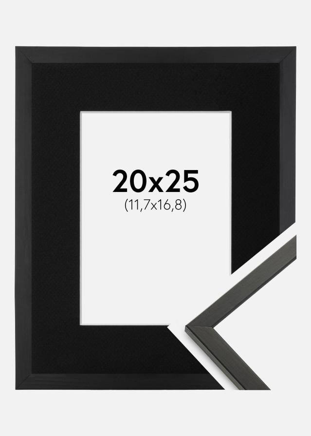Ram med passepartou Fotolijst Galant Zwart 20x25 cm - Passe-partout Zwart 5x7 inches