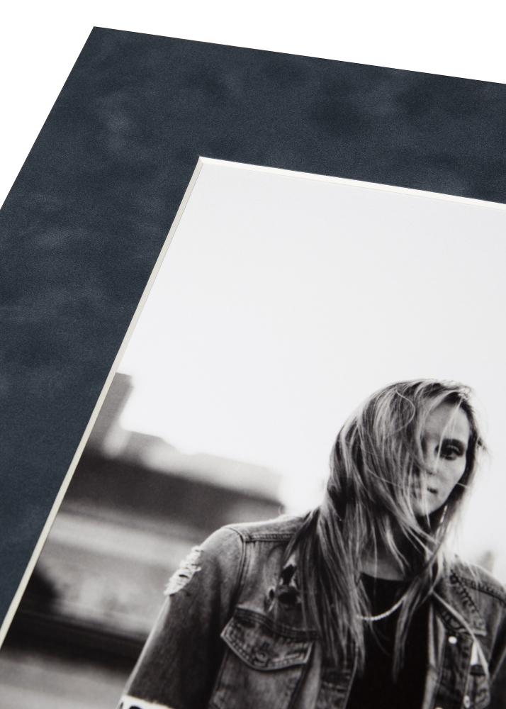 Egen tillverkning - Passepartouter Passe-partout Suede Downpour - Op maat gemaakt