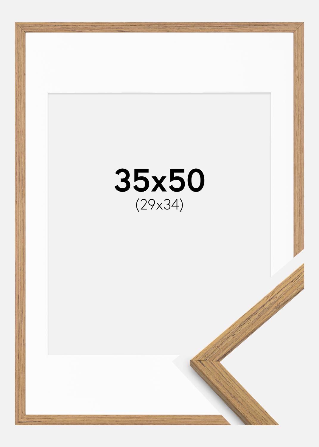 Product Image for Fotolijst Edsbyn Teak 35x50 cm - Passe-partout Wit 30x35 cm
