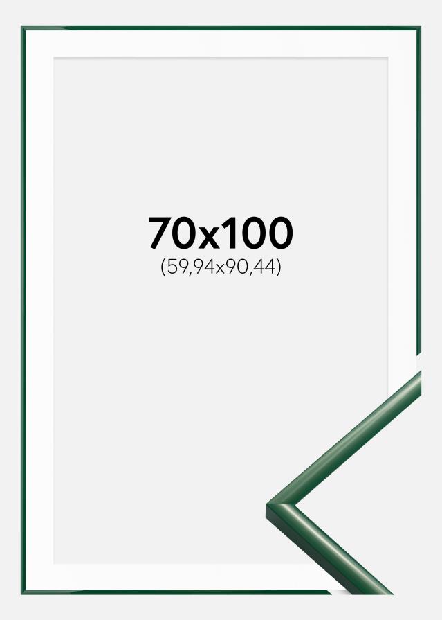 Ram med passepartou Fotolijst New Lifestyle Moss Green 70x100 cm - Passe-partout Wit 24x36 inches