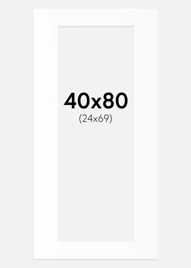 Artlink Passe-partout Wit Standaard (Witte kern) 40x80 cm (24x69)