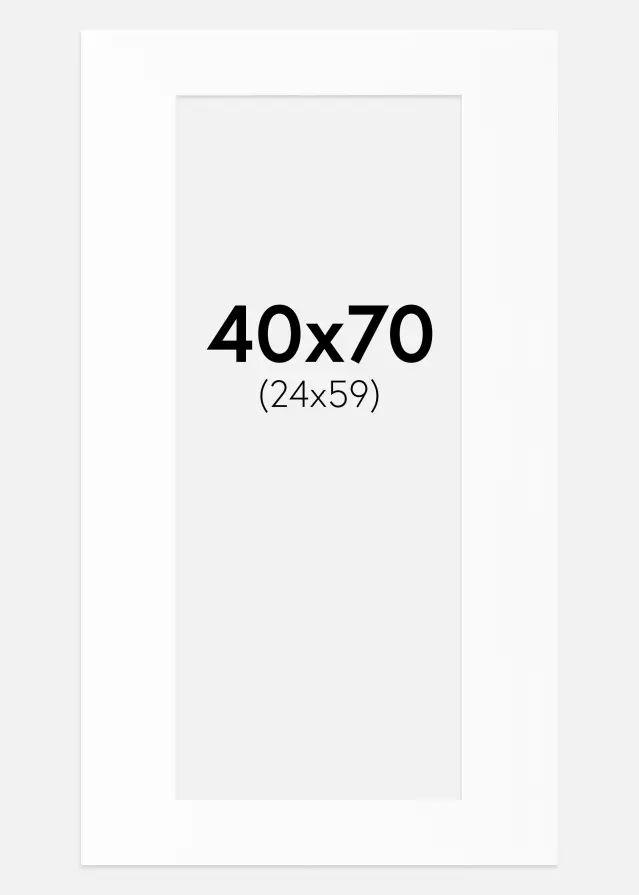 Galleri 1 Passe-partout Canson Wit (Witte kern) 40x70 cm (24x59)