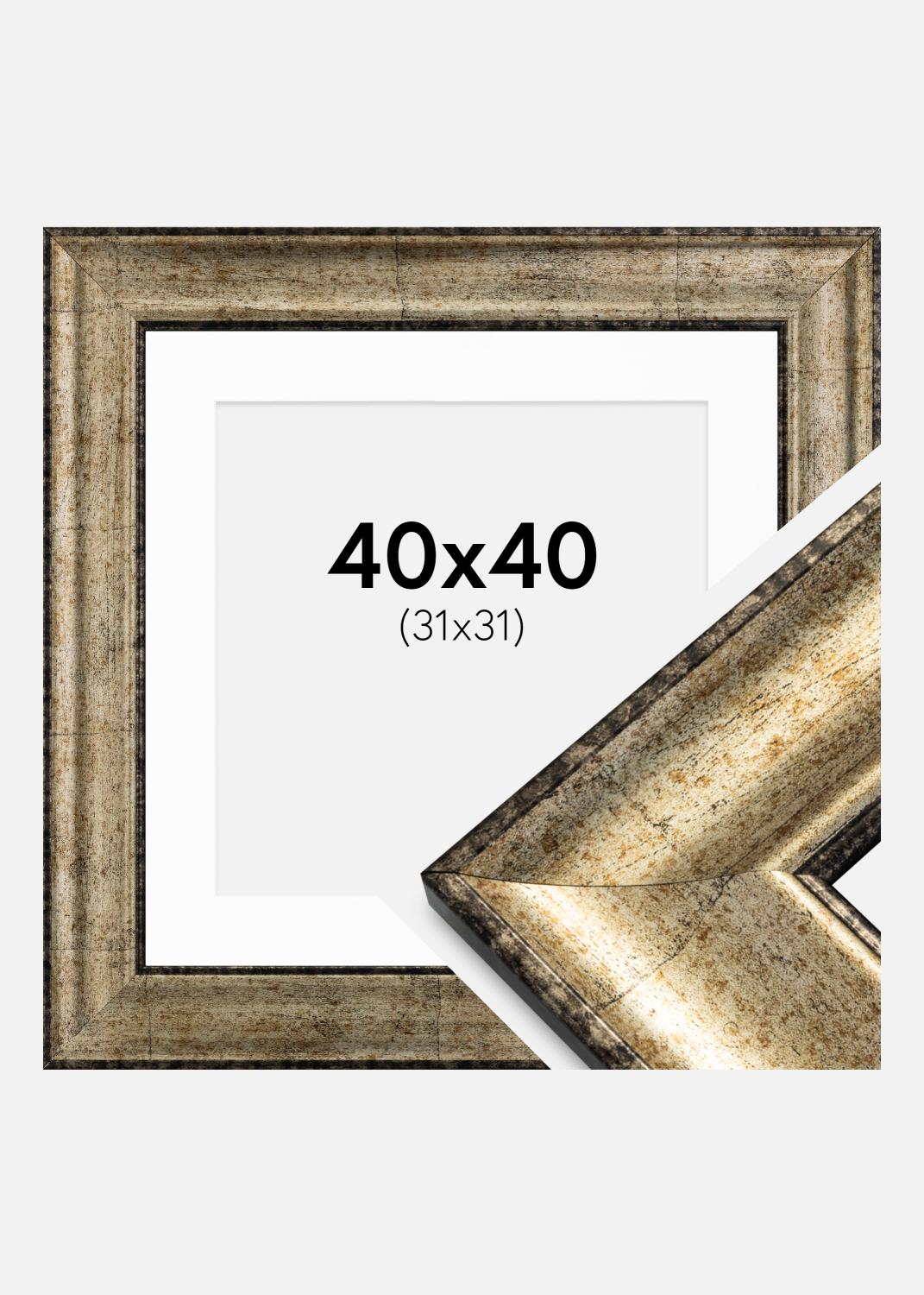 Product Image for Fotolijst Saltsjöbaden Antiek goud 40x40 cm - Passe-partout Wit 32x32 cm