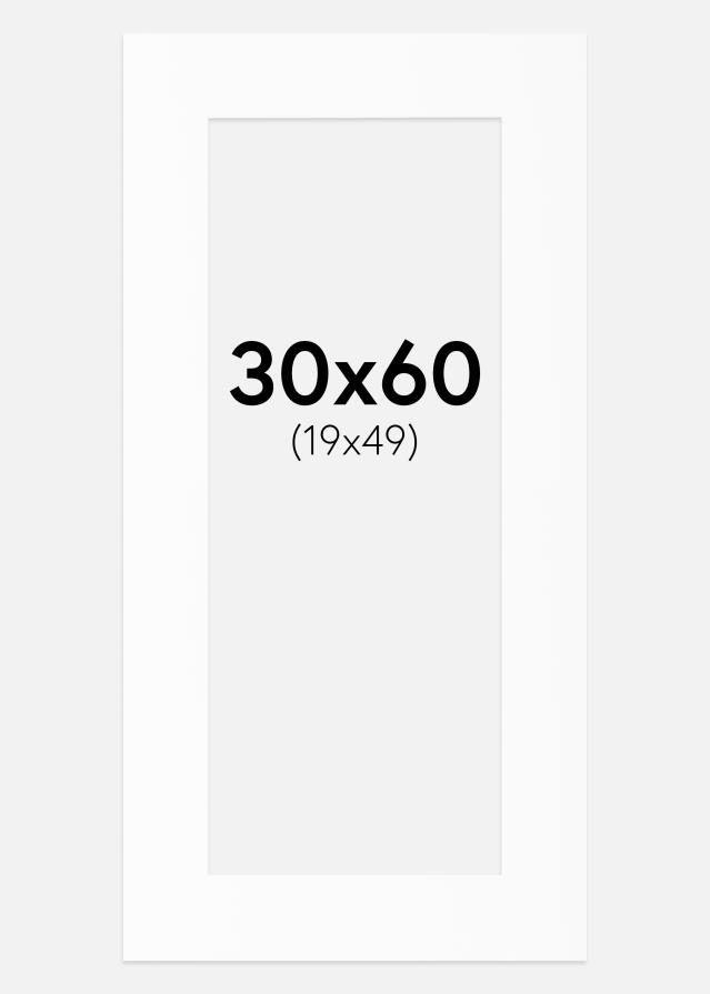 Artlink Passe-partout Wit Standaard (Witte kern) 30x60 cm (19x49)