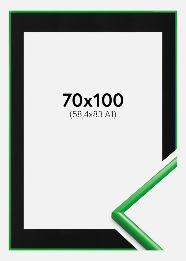 Ram med passepartou Fotolijst New Lifestyle Grass Green 70x100 cm - Passe-partout Zwart 59,4x84 cm