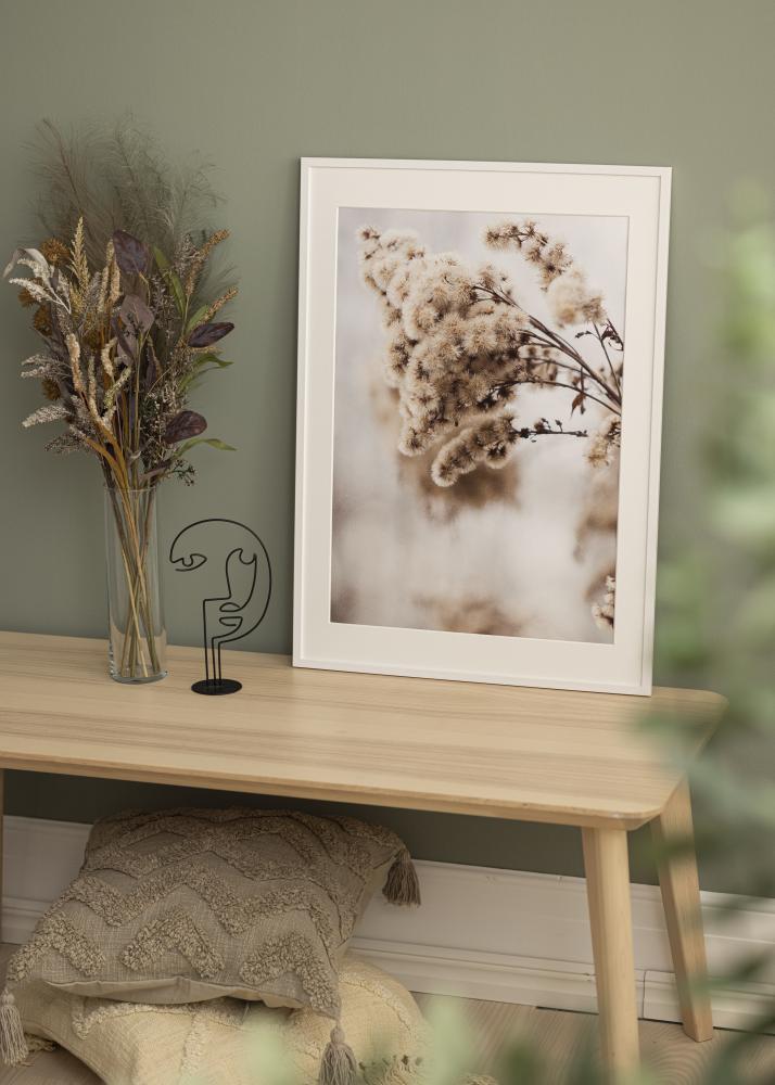 Ram med passepartou Fotolijst Edsbyn Wit 45x55 cm - Passe-partout Wit 34x46 cm