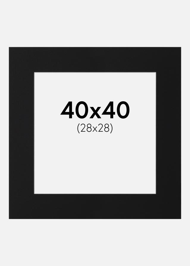 Artlink Passe-partout Zwart Standaard (Witte kern) 40x40 cm (28x28)