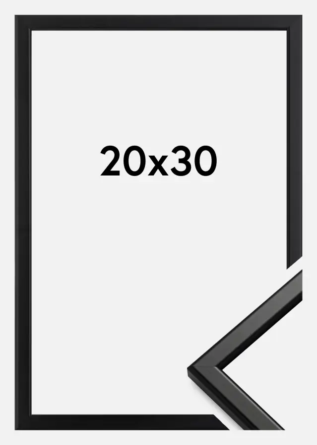 HHC Distribution Fotolijst Slim Mat Ontspiegeld Glas Zwart 20x30 cm