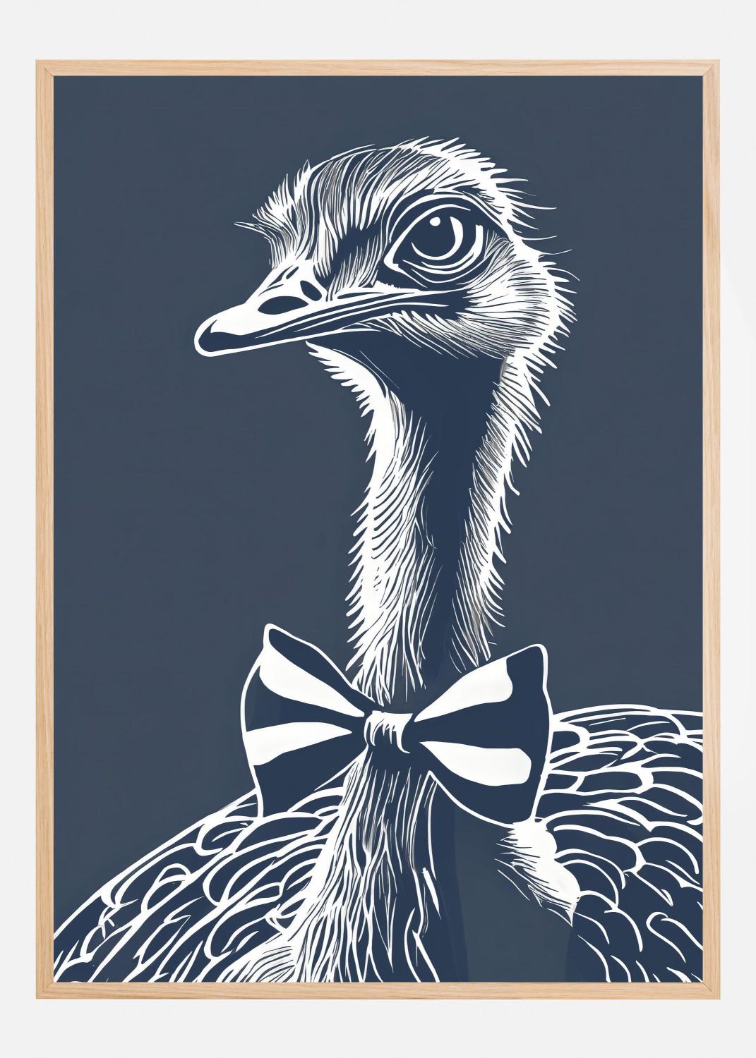 Product Image for Ostrich with bow tie Poster (50x70 cm)