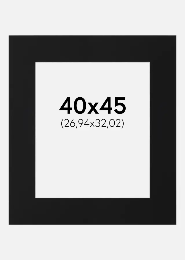 Artlink Passe-partout Zwart Standaard (Witte kern) 40x45 cm (26,94x32,02)