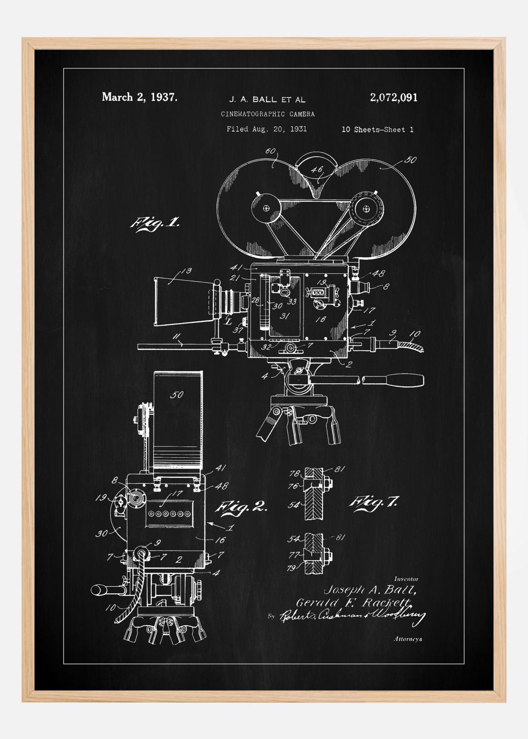 Product Image for Patent Print - Cinematic Camera - Black Poster (21x29.7 cm (A4))