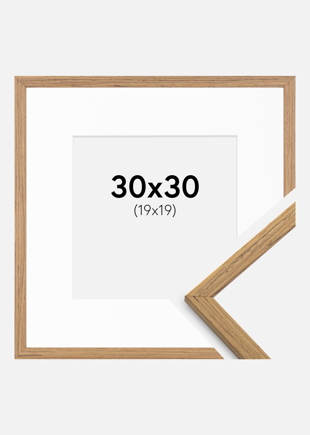 Product Image for Fotolijst Edsbyn Teak 30x30 cm - Passe-partout Wit 20x20 cm